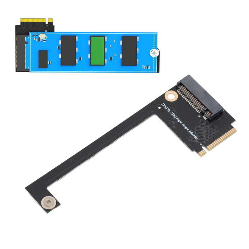 For Rog Ally Handheld Conversion 2230 to 2280 SSD Expansion Board NVME M Key NGFF M.2 PCIE 4.0 3.0 Gold Finger Adapter 90 Degree - Image 3
