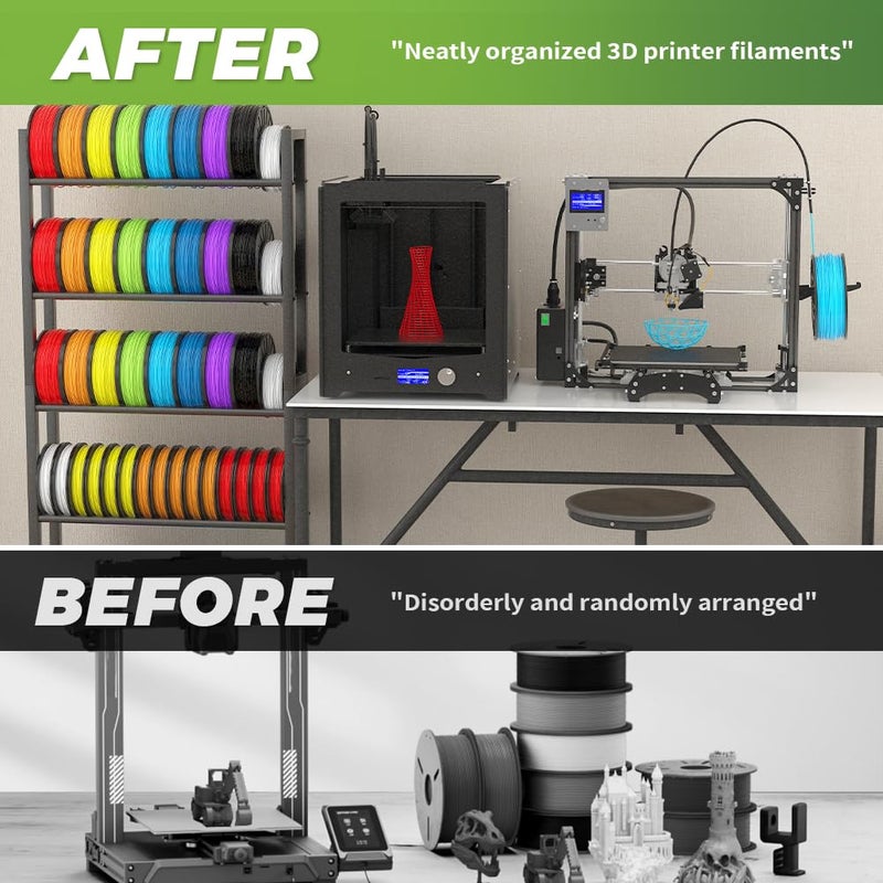 gostle 3D Printer Filament Storage Rack, Heavy-Duty 5-Tier Organizer for 3D Printing Spools, Large Capacity Holder for 3D Printing Rolls - Image 5