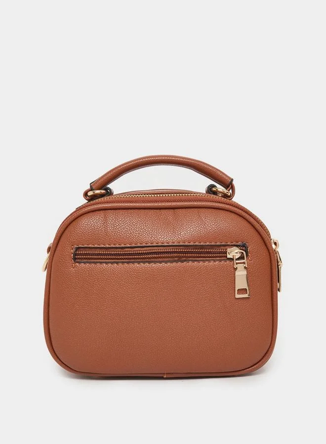 Styli Solid Crossbody Bag with Top Handle