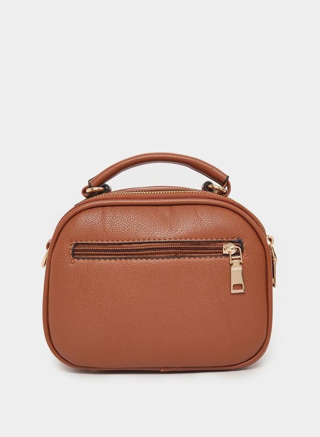 ستايلي حقيبة كروس بودي بمقبض علوي بلون سادة - Image 4