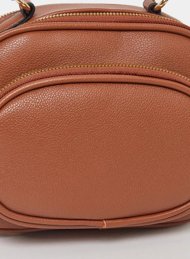 Styli Solid Crossbody Bag with Top Handle