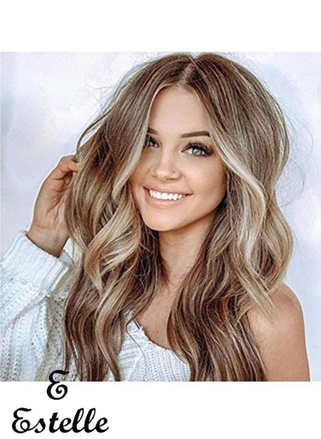 إستيل شعر مستعار مقاوم للحرارة من الألياف الطبيعة يبحث عن شعر مستعار كوسبلاي للاستخدام اليومي للحفلات الاصطناعية لاستبدال شعر مستعار للنساء أزياء شقراء أومبير 8/613 - Image 1