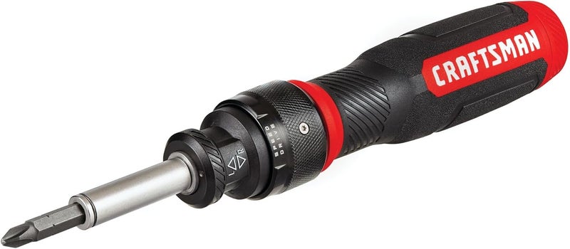 CRAFTSMAN Ratcheting Screwdriver, SpeedDrive, 2” Double Ended Bits Included, Handle Holds Up To 6 Bits (CMHT68129) - Image 5