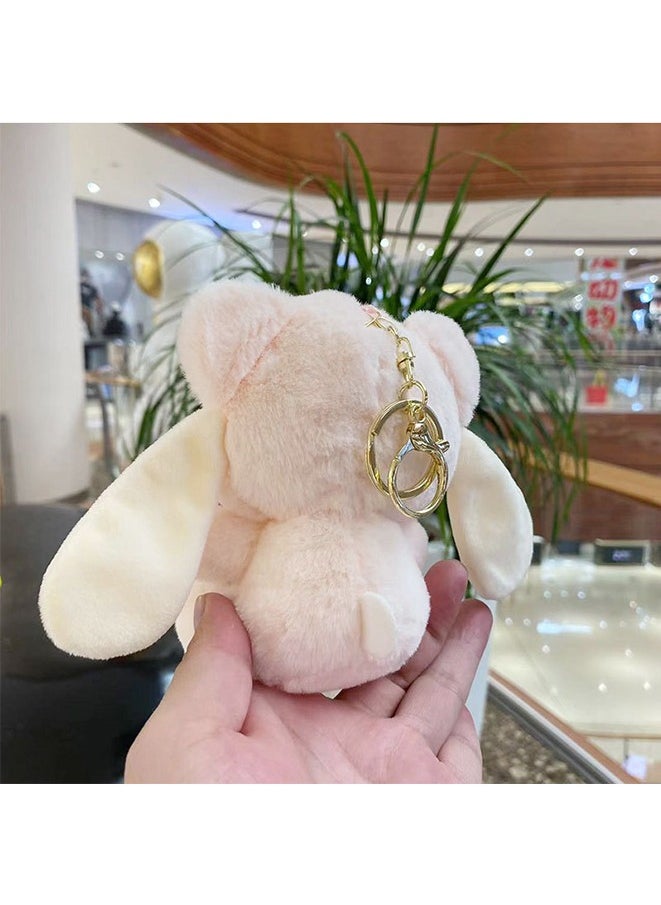 Generic - Sanrio Lovely Plush Toys Doll Keychain Short plush bear costume Cinnamoroll 15cm Plush Doll for Backpack,car,stationery box pendant - Image 1