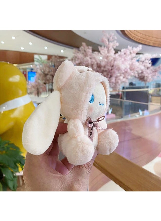 Generic - Sanrio Lovely Plush Toys Doll Keychain Short plush bear costume Cinnamoroll 15cm Plush Doll for Backpack,car,stationery box pendant - Image 1