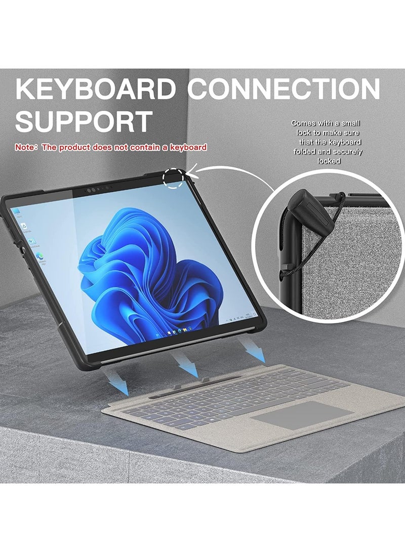 general Surface Pro 8 Case 13 inch 2021 Protective Case,Heavy Duty Protective Cover with 360 Degree Rotating Stand/Hand Strap - Image 3