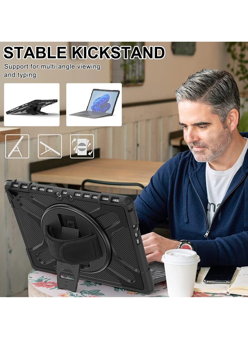 general Surface Pro 8 Case 13 inch 2021 Protective Case,Heavy Duty Protective Cover with 360 Degree Rotating Stand/Hand Strap - Image 4