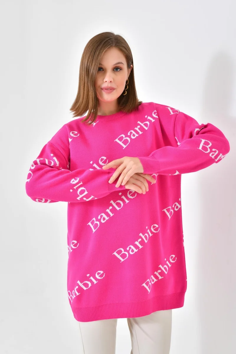 جارمي Ftz Women Barbie Sweater Fuchsia