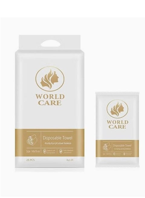 One Time Use Towel Size 140X70 Cm Hghly Absorbent Gentle And Soft 25 Pieces