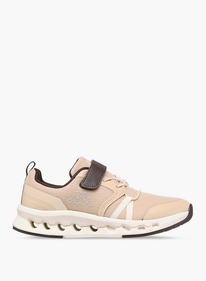 Kappa Boys' Logo Detail Sports Shoes with Hook and Loop Closure  - Image 3