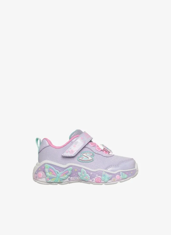 SKECHERS Girls Lil Butterfly Bliss Hook & Loop Sneakers