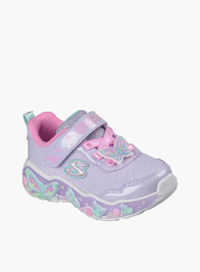 SKECHERS Girls Lil Butterfly Bliss Hook & Loop Sneakers