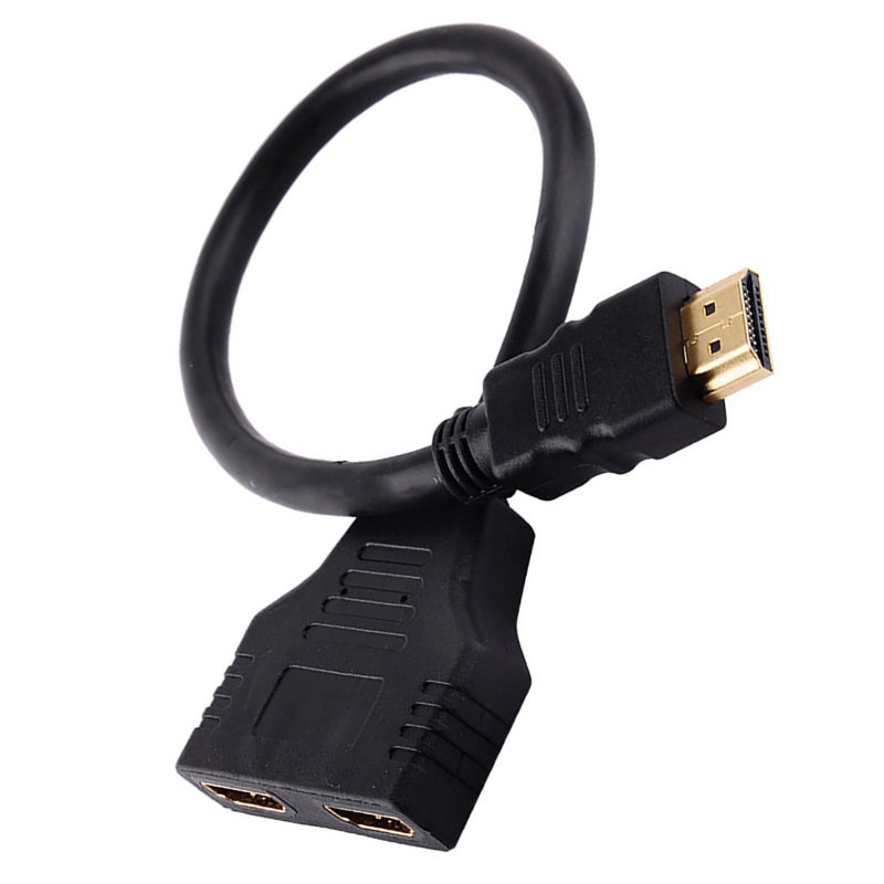 1080P HDMI Male To Dual Female 1 to 2 Way Splitter Adapter Cable - Supports 480i to 1080p Resolution for HDTV LCD Monitor Projector - Image 4