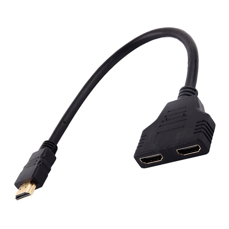 1080P HDMI Male To Dual Female 1 to 2 Way Splitter Adapter Cable - Supports 480i to 1080p Resolution for HDTV LCD Monitor Projector - Image 2