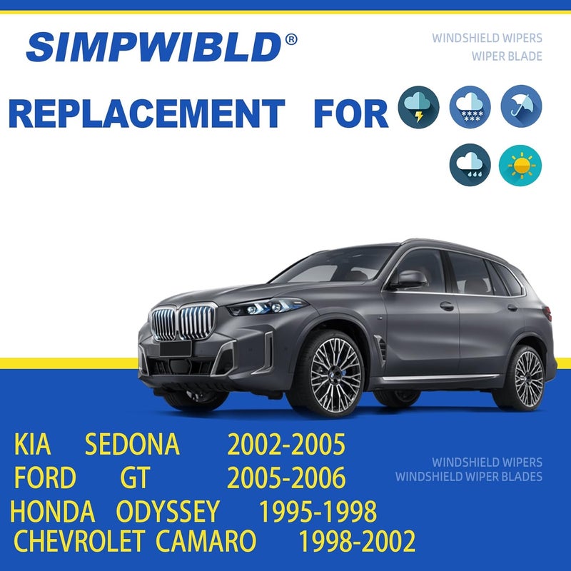 SIMPWIBLD Windshield Wiper Blades Set - Image 2
