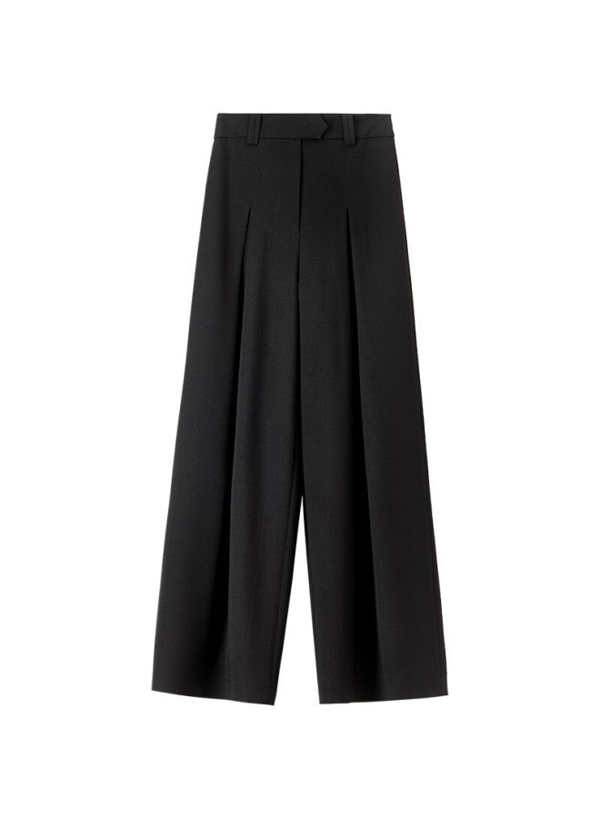 Sentubila Loose Slimming Wide Leg Pants Women's Spring And Autumn Long Pants High-end Versatile Floor-length Casual Pants Black XL - Image 3