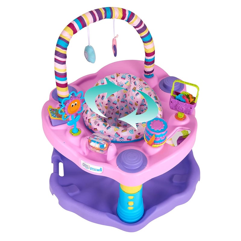 evenflo Exersaucer Bouncing Activity Saucer, Sweet Tea Party - Image 5
