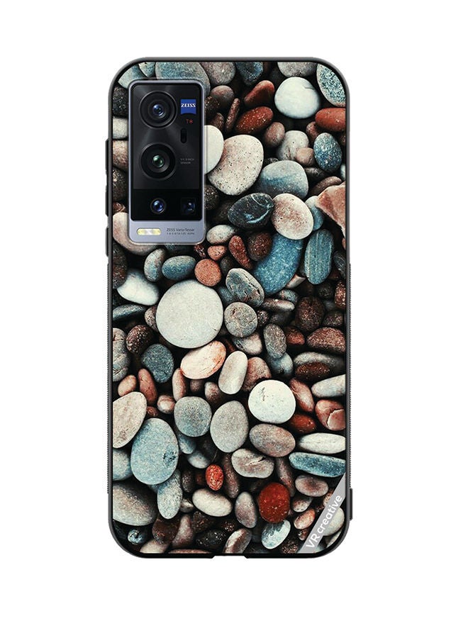 VR CREATIVE Protective Case Cover For Vivo X60 Pro Plus Pebbles Design Multicolour - Image 1