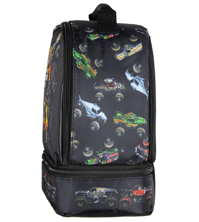 INTIMO Monster Jam Grave Digger Megalodon Pirate's Curse Dual Compartment Lunch Box Bag - Image 4