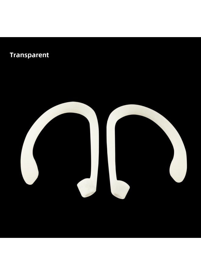 Generic - Suitable For Air Pods Anti-lost Ear Hanging Apple Bluetooth Headset Sports Anti-lost Wireless Ear Hanging Silicone Ear Hanging-Color:Transparent Left And Right Pair (naked)-Model:General - Image 1