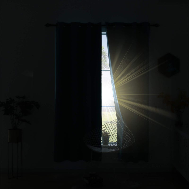 KOUFALL Short Curtains for Kitchen Window Over Sink Blackout Thermal Cafe Curtain Sage Green 45 Inch Length 2 Panels Set - Image 5