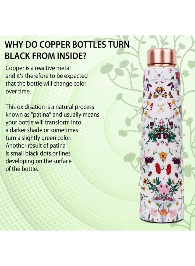 MERCAPE® 100% Pure Original Copper Water Bottle Premium Quality - Multi Colored Ample Design, Leak Proof, Joint Less (950ml) for for Drinking, BPA-Free, Leak-Proof, Boosts Immunity, Supports Digestive & Liver Health, Ayurveda Inspired - Image 2