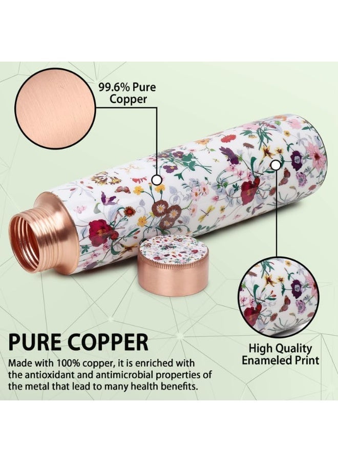 MERCAPE® 100% Pure Original Copper Water Bottle Premium Quality - Multi Colored Ample Design, Leak Proof, Joint Less (950ml) for for Drinking, BPA-Free, Leak-Proof, Boosts Immunity, Supports Digestive & Liver Health, Ayurveda Inspired - Image 4