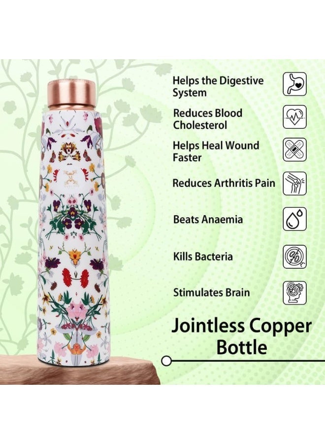 MERCAPE® 100% Pure Original Copper Water Bottle Premium Quality - Multi Colored Ample Design, Leak Proof, Joint Less (950ml) for for Drinking, BPA-Free, Leak-Proof, Boosts Immunity, Supports Digestive & Liver Health, Ayurveda Inspired - Image 5