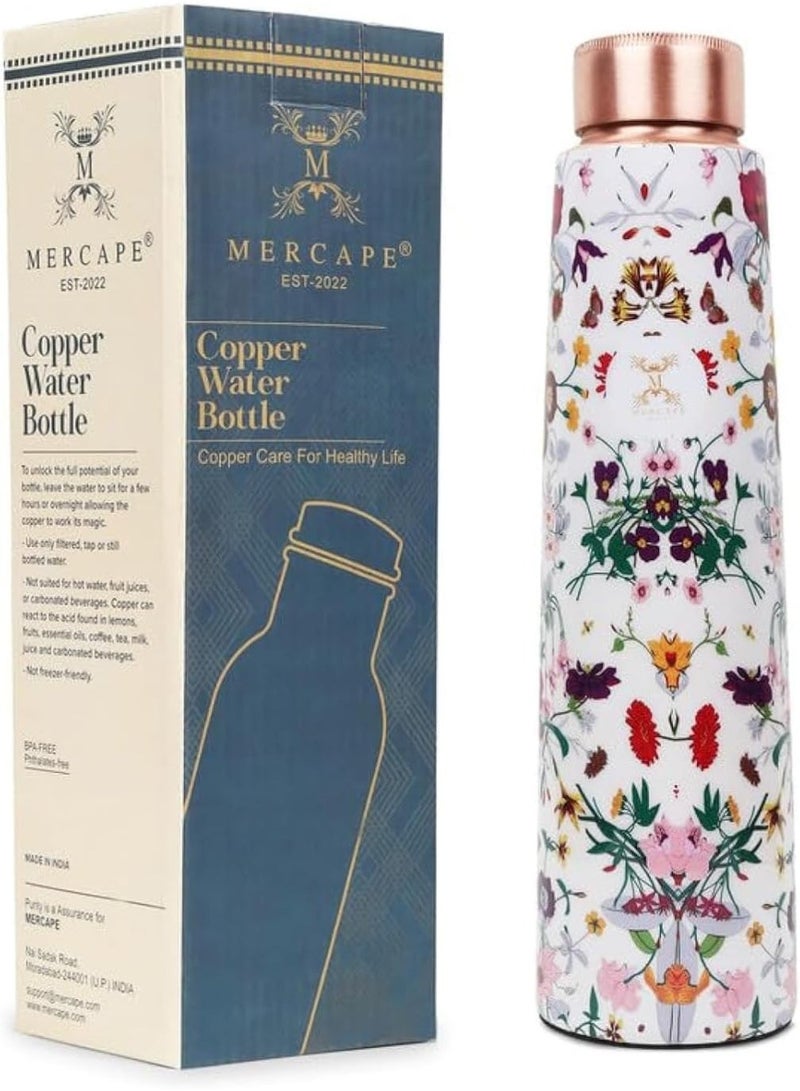 MERCAPE® 100% Pure Original Copper Water Bottle Premium Quality - Multi Colored Ample Design, Leak Proof, Joint Less (950ml) for for Drinking, BPA-Free, Leak-Proof, Boosts Immunity, Supports Digestive & Liver Health, Ayurveda Inspired - Image 1
