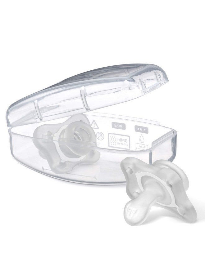 شيكو لهاية تشيكو فيزيوفورما صغيرة من السيليكون الناعم ١٠٠٪، قطعة واحدة، للأطفال من عمر ٠ إلى شهرين | خالية من البيسفينول أ واللاتكس | علبة تعقيم قابلة لإعادة الاستخدام | عبوة من قطعتين - Image 3