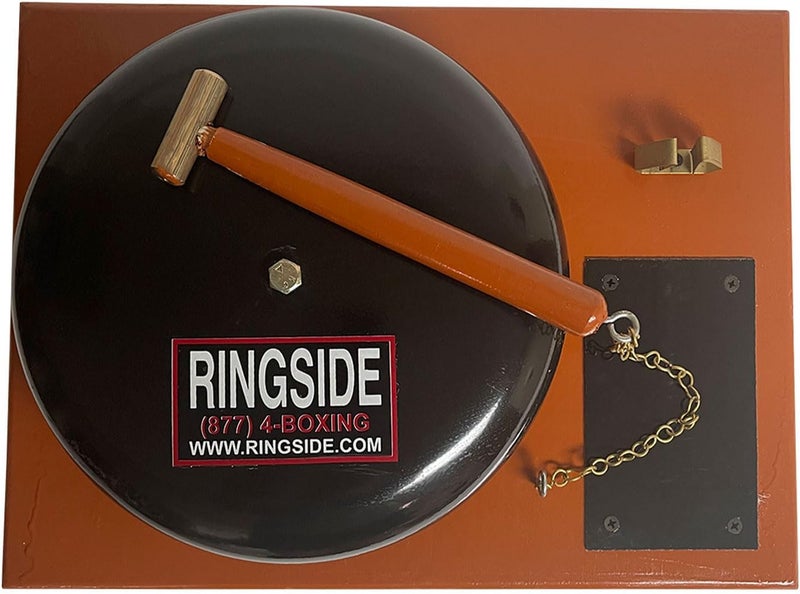 Ringside Boxing Wrestling Fight Bell Ring Gong - Large Black 10" with Brass Hammer - Image 4