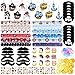 CHRIMISS Pirate Party Favors 96PCS Supplies with Gold Coins Gems Keychains Bracelets Eye Patches Mustache Tattoos for Birthday Party Goodie Bags - Image 2