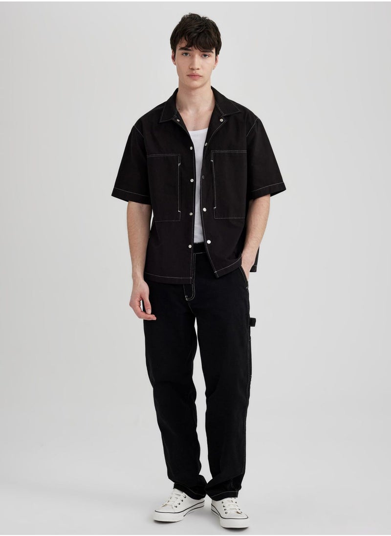DeFacto - Relax Fit Cotton Short Sleeve Shirt - Image 1