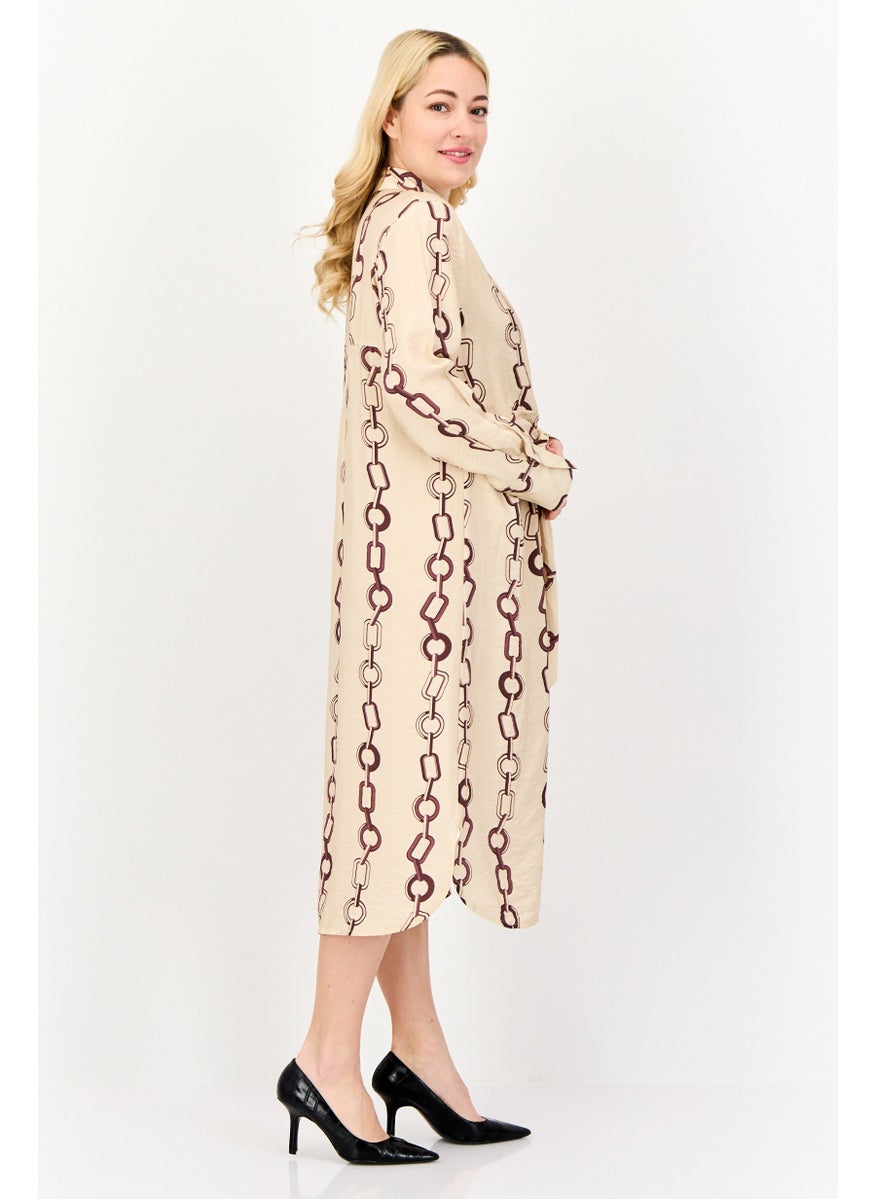 Kathy Ireland Women Allover Print Midi Dress, Multicolor  - Image 3