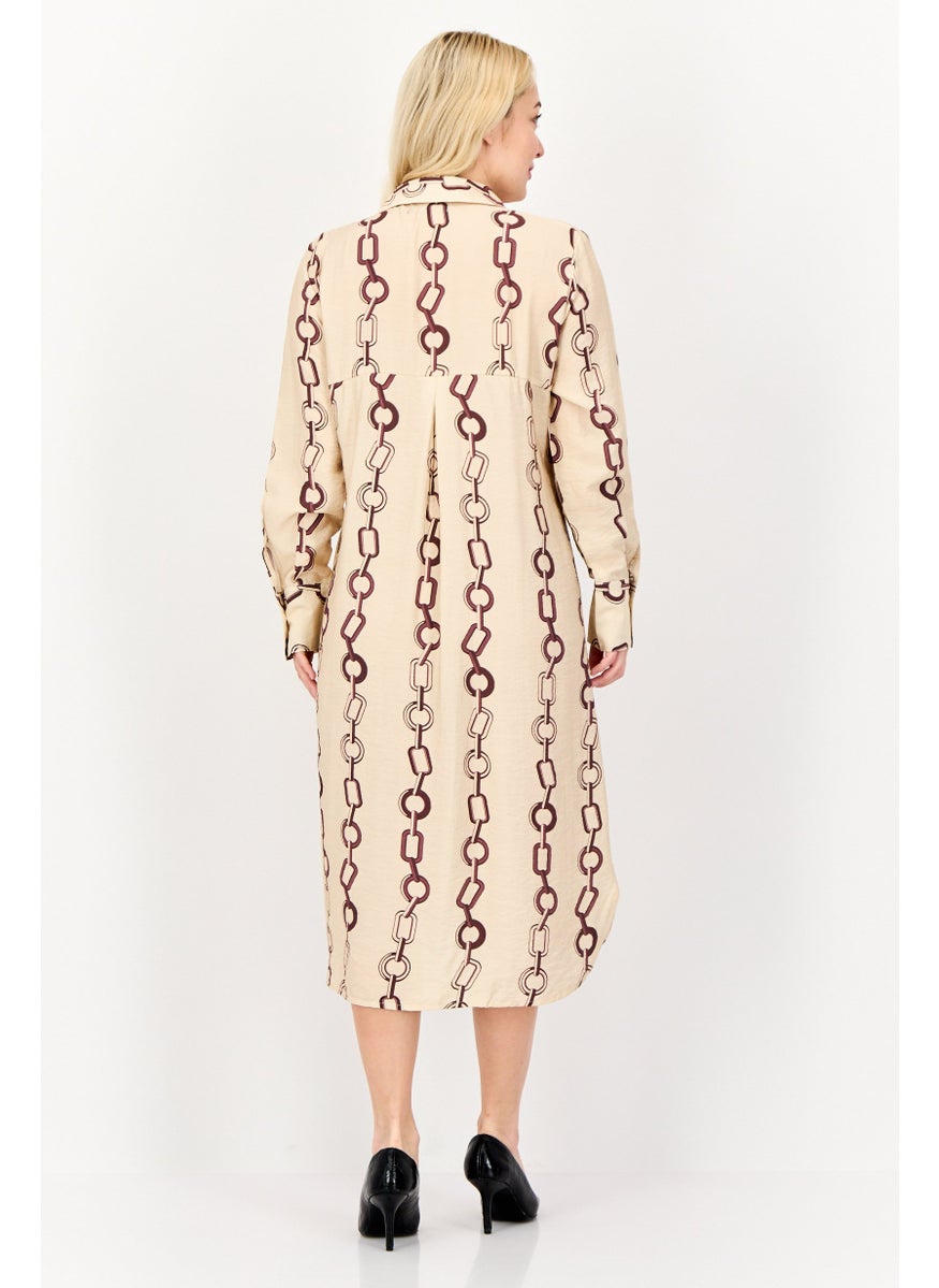 Kathy Ireland Women Allover Print Midi Dress, Multicolor  - Image 4