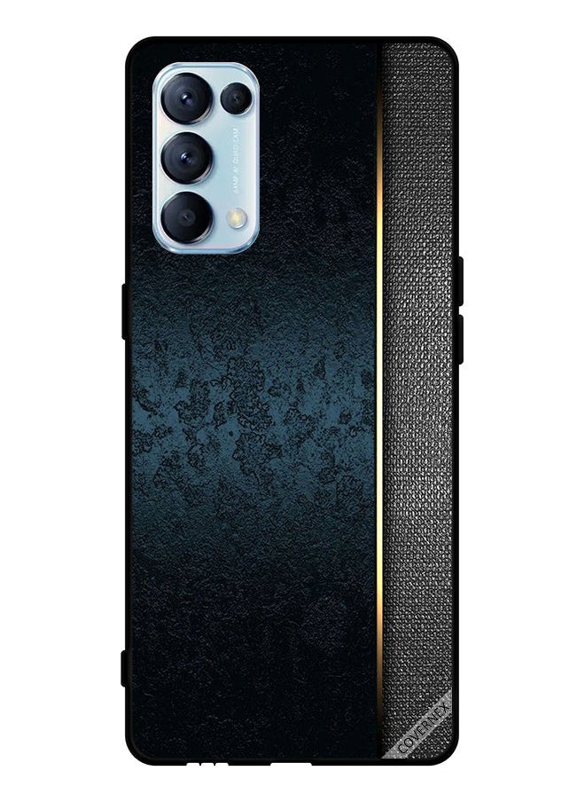 Covernex غطاء حماية واقٍ لهاتف أوبو رينو 5 برو 5 جي بنمط جلد أخضر داكن  - Image 1