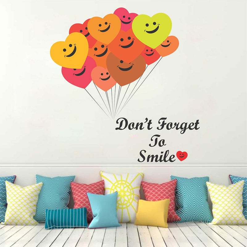 WALLSTICKY Keep Smile Balloon Sticker