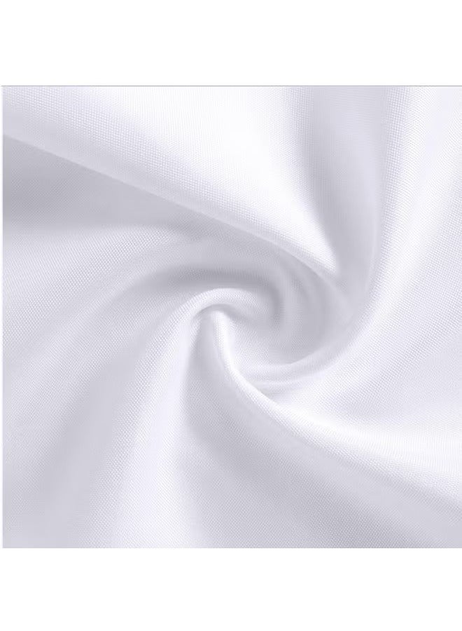 Hoasis 12Pcs Cloth Napkins ，Napkins Cloth Washable with Hemmed Edges for Restaurants, Lunch, Weddings, Decoration, Banquets, Party, Event ， Reusable Bulk Linen Dinner Table Napkin （White ） 43*43cm - Image 2