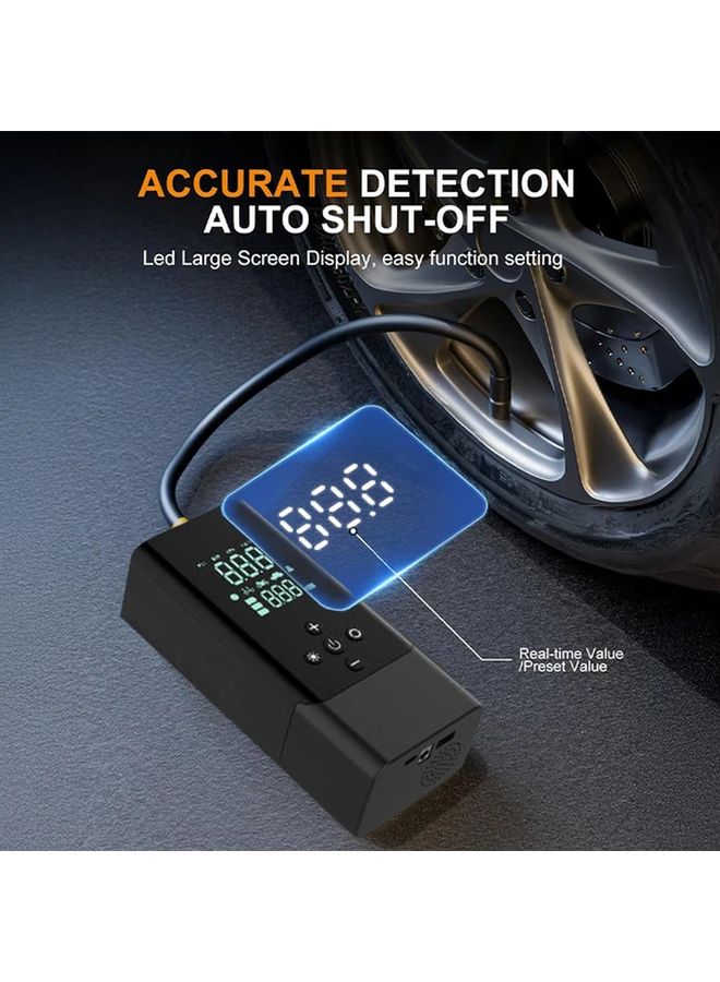 Black 9 In 1 Car Jump Starter With Air Compressor 150PSI Tire Inflator Flashlight - Image 5