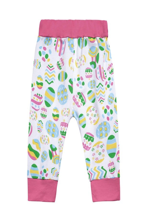 Okbebe My First Easter Baby Girls' Eggs Printed Outfit Set Romper Cute Pants with Headband (0-3 Months) - Image 3