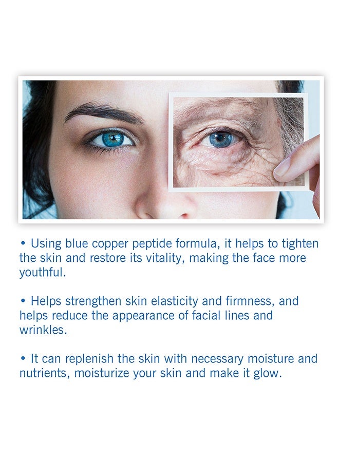 Hoygi Blue Copper Peptide Firming & Rejuvenating Serum Hydrating Anti-Aging Face Essence for Fine Lines, Wrinkles & Dull Skin – Suitable for All Skin Types 30ML - Image 4