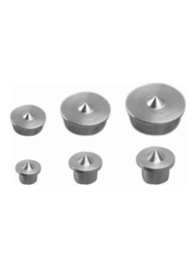 NIBEMINENT 6-Piece Round Locators Silver - Image 1