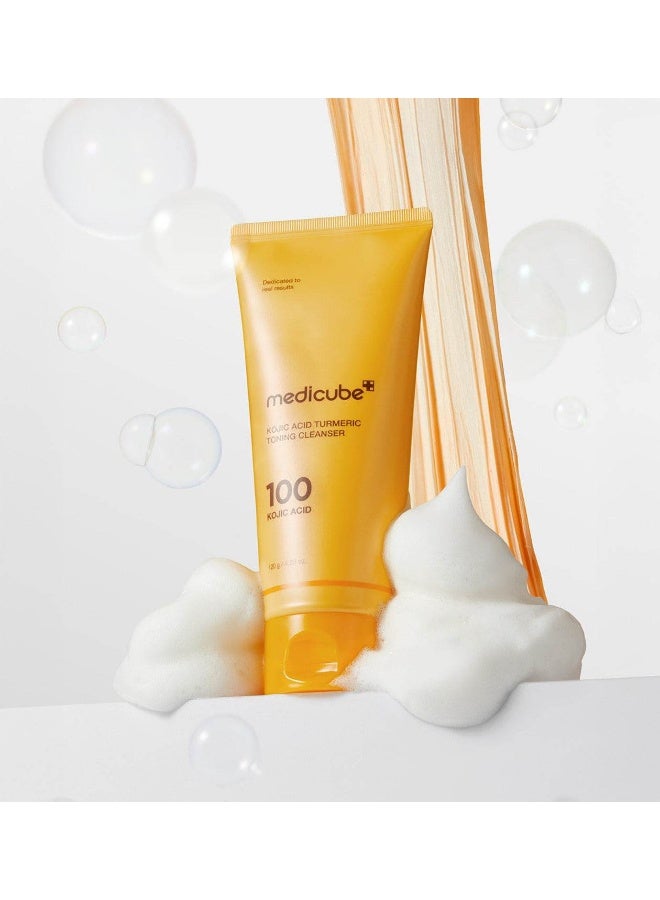 Medicube غسول كوجيك أسيد مع الكركم 120غ، جل مبيض للوجه للبقع الداكنة وتوحيد لون البشرة، منظف عميق للمسام وإزالة المكياج لبشرة واضحة ومشرقة - Image 2
