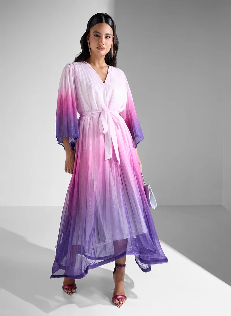 Khizana Ombre Pleated Dress