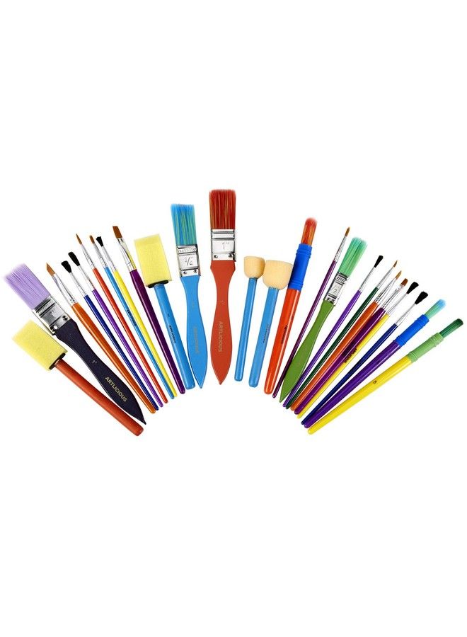 Artlicious Paint Brushes Acrylic Paint Set And Detail Paint Brushes For Kids Use With Craft Watercolor Oil Gouache Paints Face Art Washable Paints Miniature Detailing And Rock Painting - Image 2