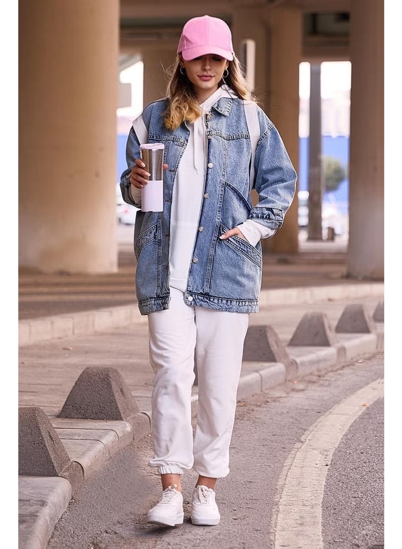 Tofisa 23033-ICE-BLUE Denim Jacket - Image 5