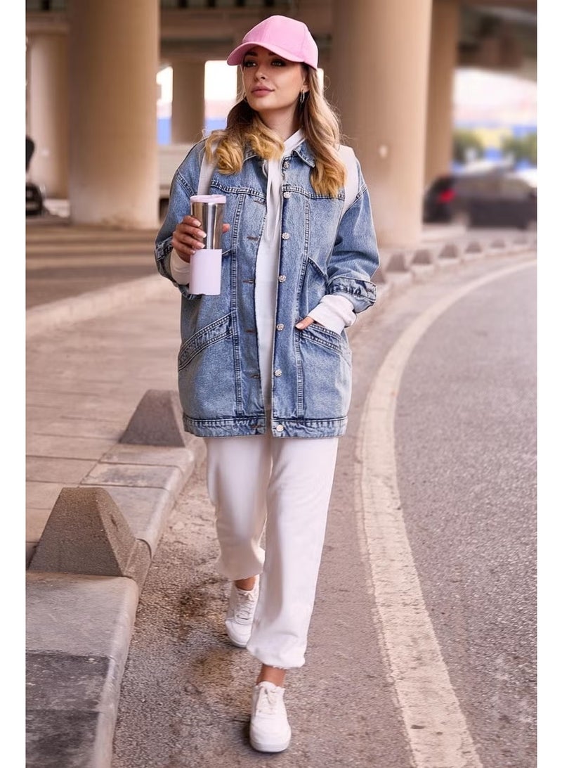 Tofisa 23033-ICE-BLUE Denim Jacket - Image 4