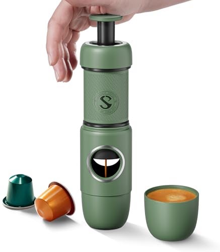 STARESSO TRAVEL NS Portable Espresso Maker, Ultra-Light Manual Coffee Machine, Compatible with Nespresso Original Pods, Perfect for Travel Camping Hiking - Image 1
