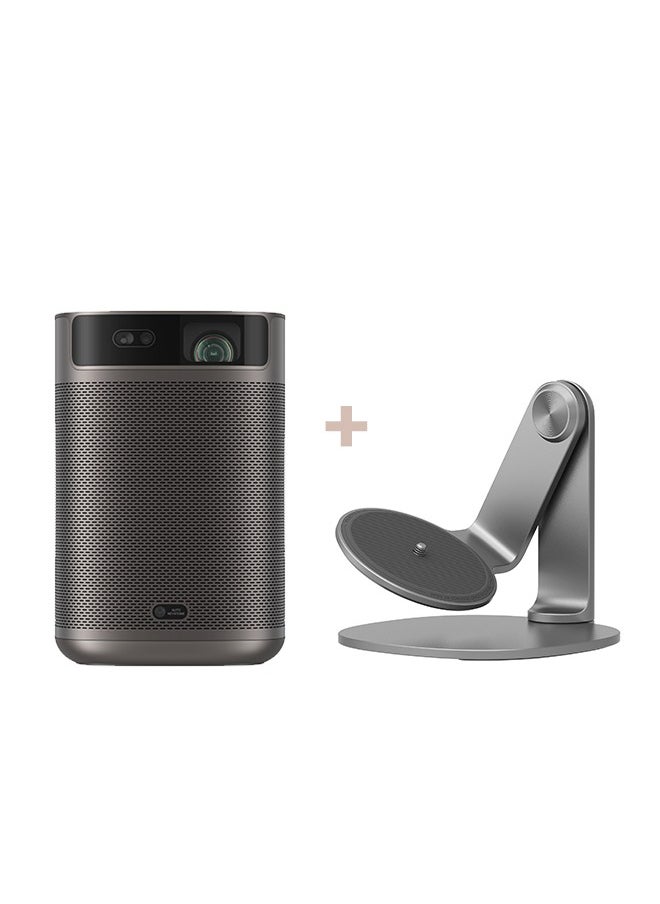 XGIMI - Mogo 2 Pro + Multi-Angle Stand Bundle | Full HD Portable Projector, 400 ISO Lumens, Up to 200" Screen Size, 2x 8W Dolby Audio, Androidtv, PowerBank Supported, for Home/Office/Camping - Space Grey - Image 1
