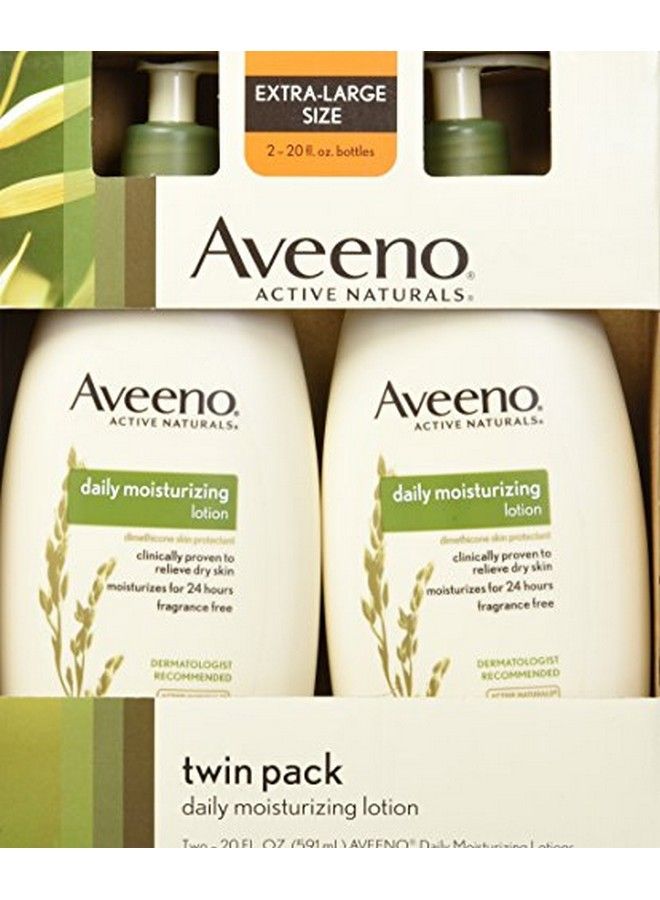 Aveeno لوشن الترطيب اليومي من Active Naturals، عبوة جديدة مكونة من قطعتين بحجم 20 أونصة سائلة، مضخة بحجم 1 أونصة سائلة - Image 1